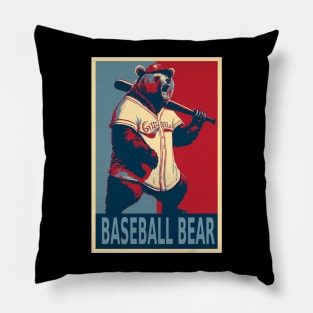 Baseball Bear Grizzly HOPE Pillow