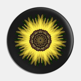 Sunflower Mandala Pin