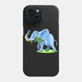 Blue Elephant Cartoon Artwork Phone Case