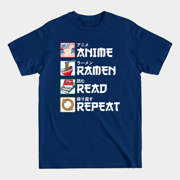 Discover Anime Ramen Read Repeat Japanese Manga Book Reader Gift - Reader - T-Shirt