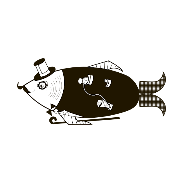 Stylized fish gentleman by Irintarasovets312