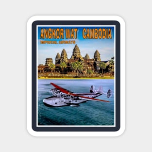 ANGKOR WAT CAMBODIA Vintage Imperial Airways Travel and Tourism Advertising Print Magnet