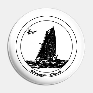 Cape Cod - Gaff Rigged Cutter Sailboat Pin