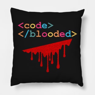 Code-Blooded with Syntax Colors Pillow