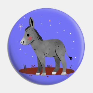 Donkey Painting Hand Drawn Pin