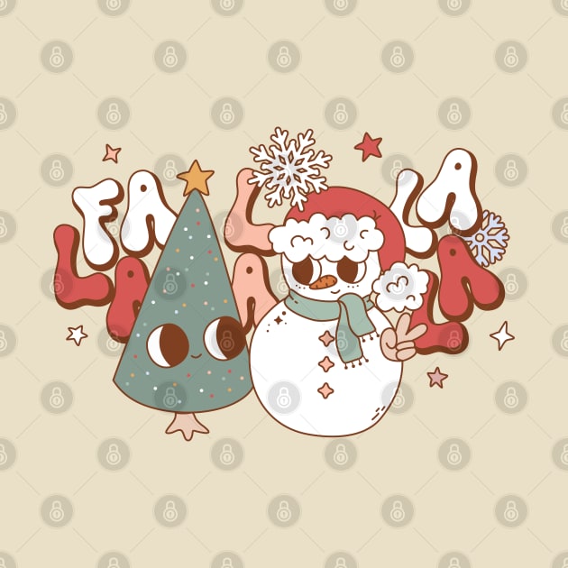 Fa la la la Tree & Snowman by Nova Studio Designs