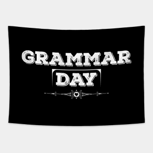 National Grammar Day White Tapestry