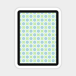 Blue and Green Circle Pattern Magnet