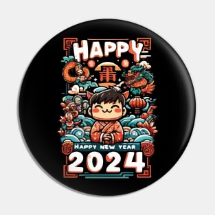 happy new year 2024 Pin