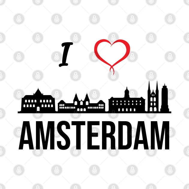 I love Amsterdam, Holland by alltheprints