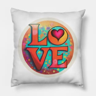 Love sign with a red heart Pillow