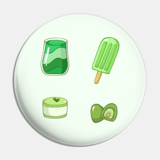 cute green stickers / kawaii green sticker sheet Pin