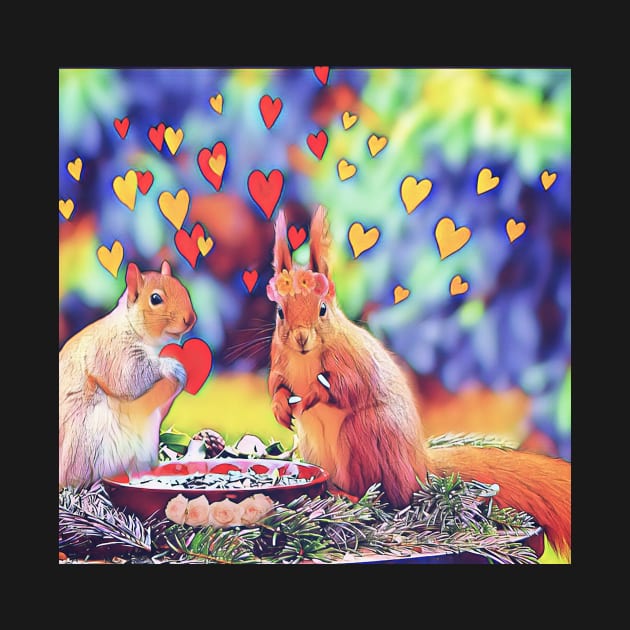 Valentine's Day Squirrels by Edgot