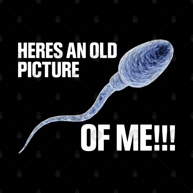 Heres An Old Picture Of Me Sperm Funny T Shirts Sayings Funny T Shirts For Women 3680