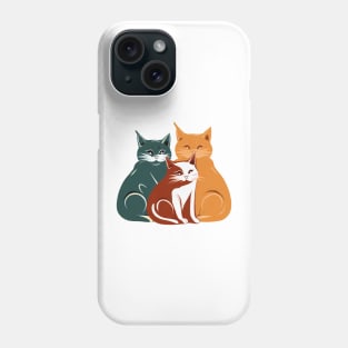 Three different cats Phone Case