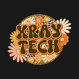 Xray Tech Retro Groovy Floral Leopard T-Shirt