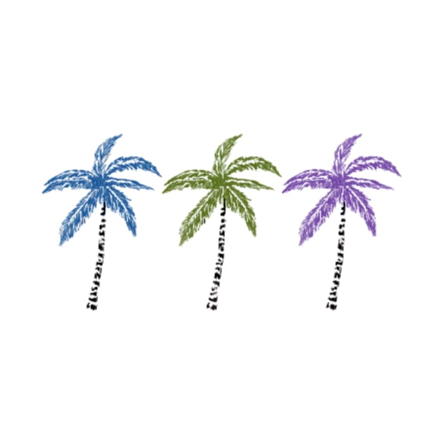 Three Palms at the Beach by shipwrecked2020