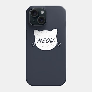 Vintage Distressed Meow Cat T-Shirt Phone Case