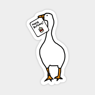 Animals Birthday Greetings Gaming Goose says Happy Birthday Magnet