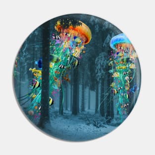 Winter forest of Electric Jellyfish Pin