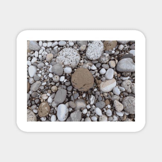 Pebbles on a beach Magnet by TyneDesigns