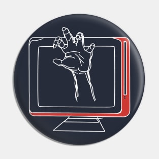 Zombie attack | Straight outta Internet | Retro Red Computer Pin