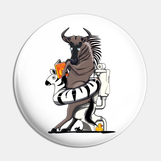 Wildebeest on the Toilet Pin by InTheWashroom