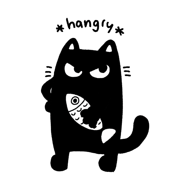 hangry cat by loulou-artifex