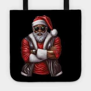 Cool Black Santa, African American Santa Tote