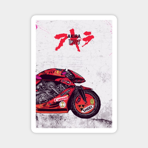 Akira Bike Tokyo Magnet by justblackdesign