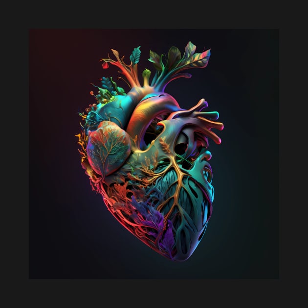 Anatomical heart - trippy style by pixnsheezy