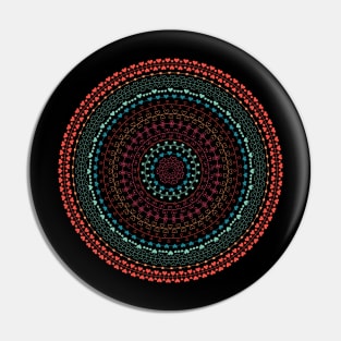 Love mandala circle Pin