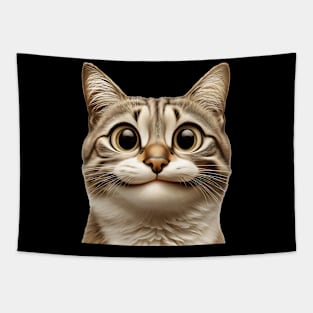 Happy cat face Tapestry