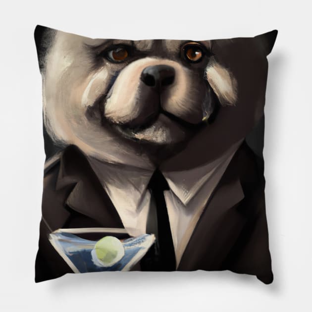 Chow Chow Suit Martini Pillow by maxcode