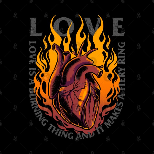 Love Burn Thing Fiery Ring Cash Lovely Heart Human Anatomy by alxmd