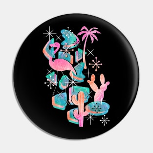 Retro Palm Springs Sunset Pin