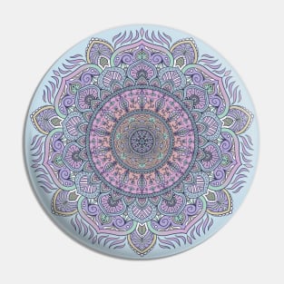 Pink Purple and Blue Mandala Pin