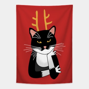 Sarcastic Christmas Cat Tapestry