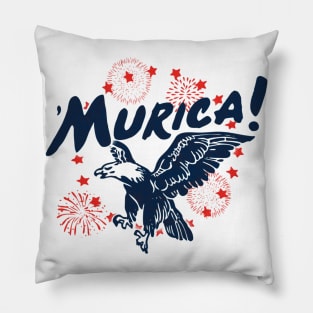 Murica america eagle Pillow