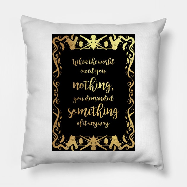 Six of Crows Crooked Kingdom Quote Bookish Art Pillow by yalitreads