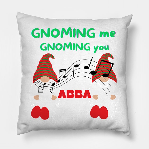 fun Christmas gnome tshirt Pillow by Love My..