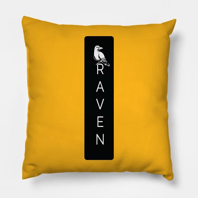 3rd eyed raven  luck Pillow by Zush