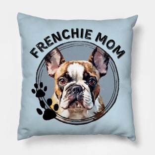 Frenchie French Bulldog Dog Mom Dog Breed Portrait Pillow