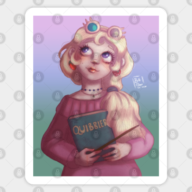 Luna Lovegood Fanart Harry Potter Autocollant Teepublic Fr