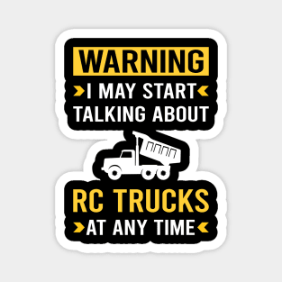 Warning RC Truck Trucks Magnet