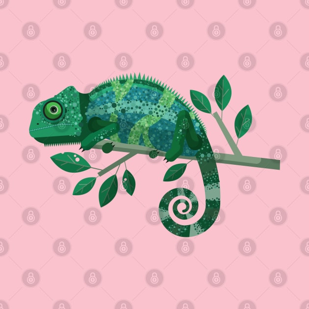 Funny Chameleon by Happy Art Designs