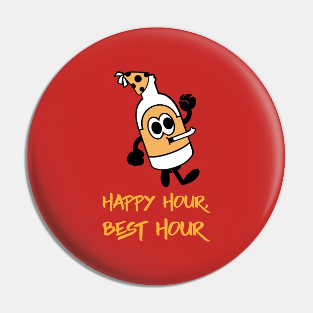 Happy Hour Best Hour Pin by BeerShirtly01