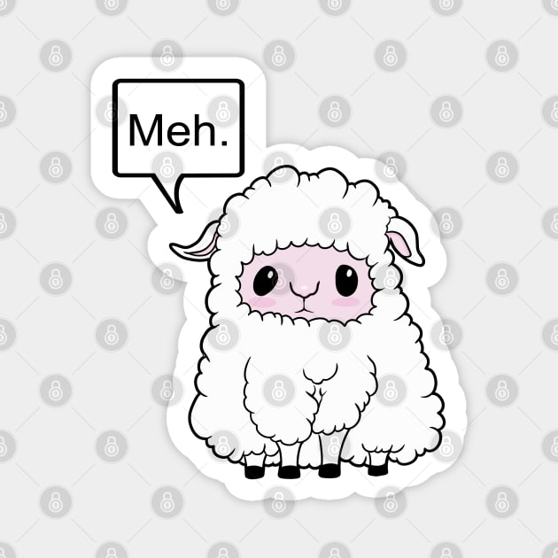 Meh. Sheep of indifference Magnet by Spectralstories