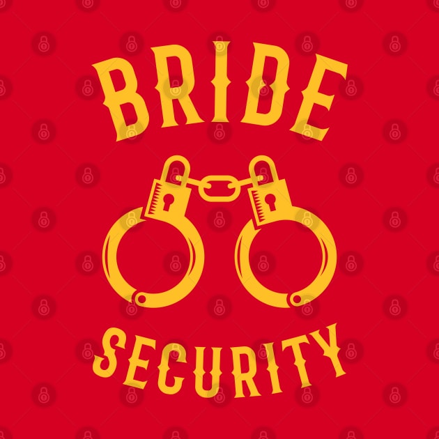 Bride Security – Handcuffs (Hen Party / Gold) by MrFaulbaum