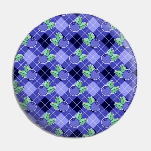 Blueberry Argyle Pattern Pin